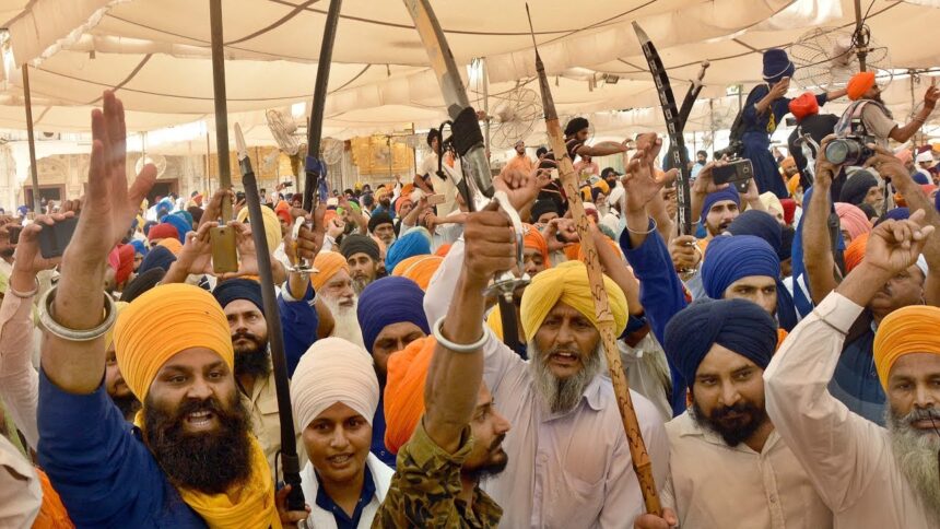 maxresdefault Khalistan Slogans and Bhindranwale Posters Mark Operation Blue Star Anniversary at Akal Takht