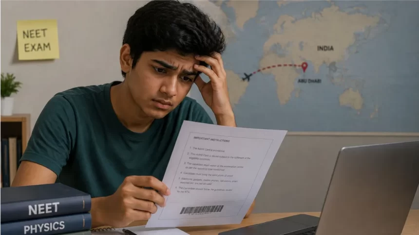 neet-ug-2026-re-exam-mbbs-bds-students NEET-UG Aspirant from Nagpur Receives Admit Card with Abu Dhabi Exam Centre, Triggering NTA Review