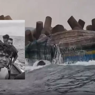 2064524-vizagboat-accident Seven Fishermen Survive After Fishing Boat Capsizes Off Visakhapatnam Coast