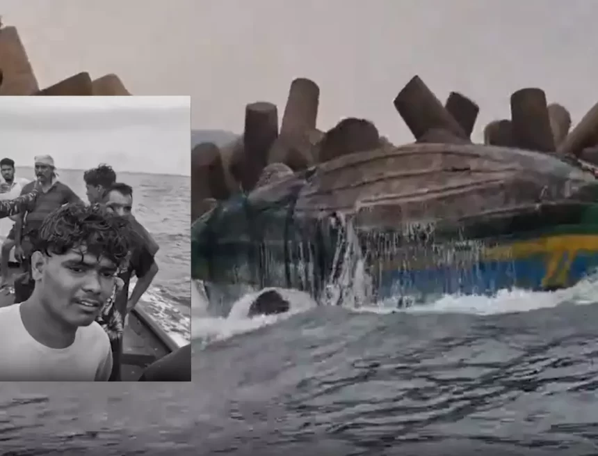 Seven Fishermen Survive After Fishing Boat Capsizes Off Visakhapatnam Coast