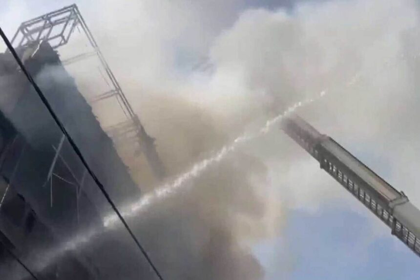 ANI-20260622102659-1156x770 Massive Fire Erupts at 12-Storey Government Building in Lucknow, Emergency Response Teams Launch Rescue Operations