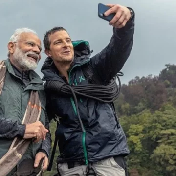 Bear-Grylls-PM-Modi Bear Grylls’ Throwback Photo With PM Narendra Modi Goes Viral Again, Sparks Global Conversation on Iconic Adventure Meeting