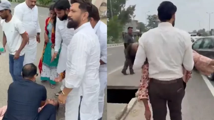 CHIRAG-PASWAN-(12)-1784496217122 Chirag Paswan Halts Convoy to Rescue Injured Woman in Punjab, Wins Praise for Swift Humanitarian Response