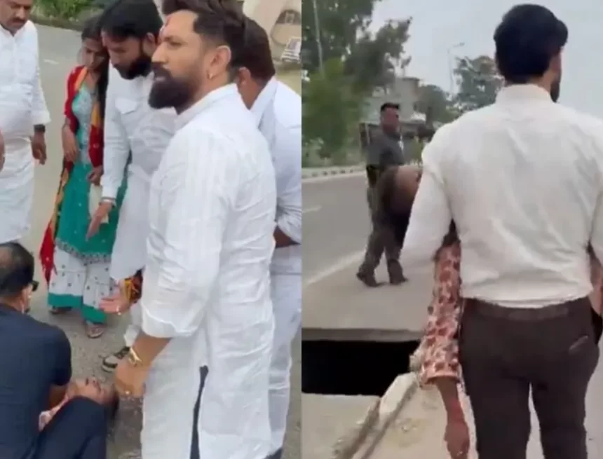 CHIRAG-PASWAN-(12)-1784496217122 Chirag Paswan Halts Convoy to Rescue Injured Woman in Punjab, Wins Praise for Swift Humanitarian Response