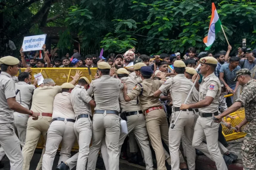CJP-PTI-2026-07-882000864345e410997f85db96a9b1e2-1200x800 Delhi Police Register Four Cases Over CJP Parliament March Violence; Two More FIRs Expected