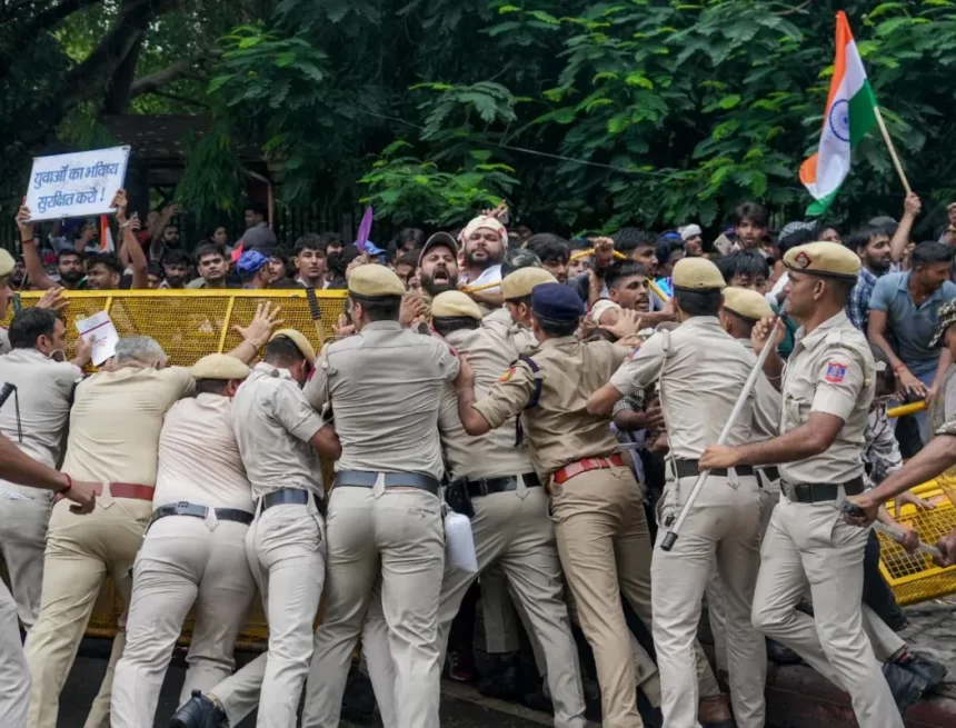 CJP-PTI-2026-07-882000864345e410997f85db96a9b1e2-1200x800 Delhi Police Register Four Cases Over CJP Parliament March Violence; Two More FIRs Expected