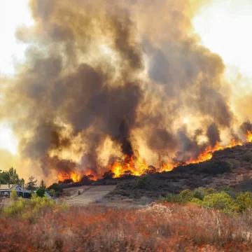 RAS-L-Creelman-fire-1 Fast-Spreading Ramona Brush Fire Triggers Evacuations as Creelman Lane Area Comes Under Threat