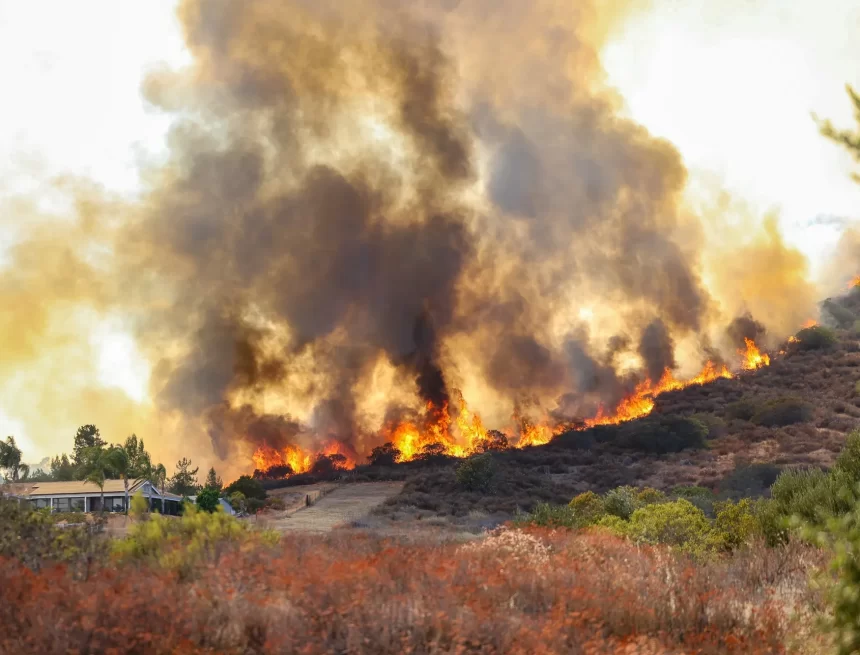Fast-Spreading Ramona Brush Fire Triggers Evacuations as Creelman Lane Area Comes Under Threat