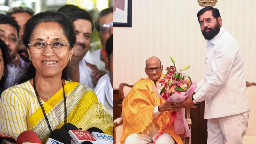 Sule-and-Pawar Sharad Pawar–Eknath Shinde Meeting Triggers Political Speculation; Supriya Sule Dismisses Alliance Rumours
