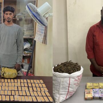 Tambaram drug case arrest Tambaram Police Bust Drug Network, Seize 1,100 Banned Tablets and 5 Kg of Ganja; Two Arrested