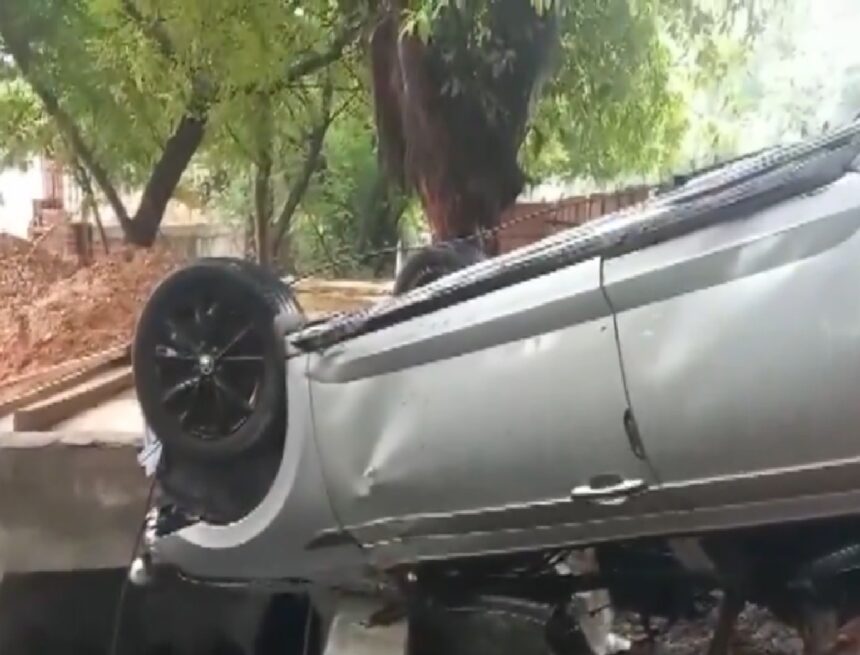 army-mans-son-dies-in-delhi Army Officer’s Son Dies After Car Plunges Into Water-Filled Drain in Delhi; Safety Lapses Under Scrutiny