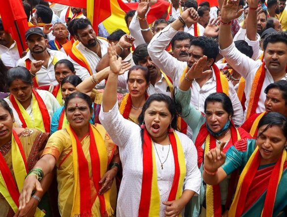 Farmers Protest Near KRS Dam Over Cauvery Water Release Order to Tamil Nadu