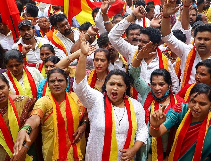 Farmers Protest Near KRS Dam Over Cauvery Water Release Order to Tamil Nadu