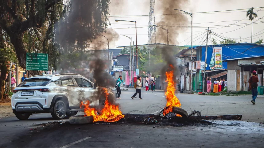 nationalherald_2026-04-17_c0o9v2ld_20260414549F Violence Erupts in Manipur’s Imphal East as Protesters Set Vehicle Ablaze Amid Escalating Unrest
