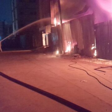 scrap godown fire Hyderabad Fire Engulfs Scrap Warehouse, Spreads to Residential Building; Six Residents Rescued Safely