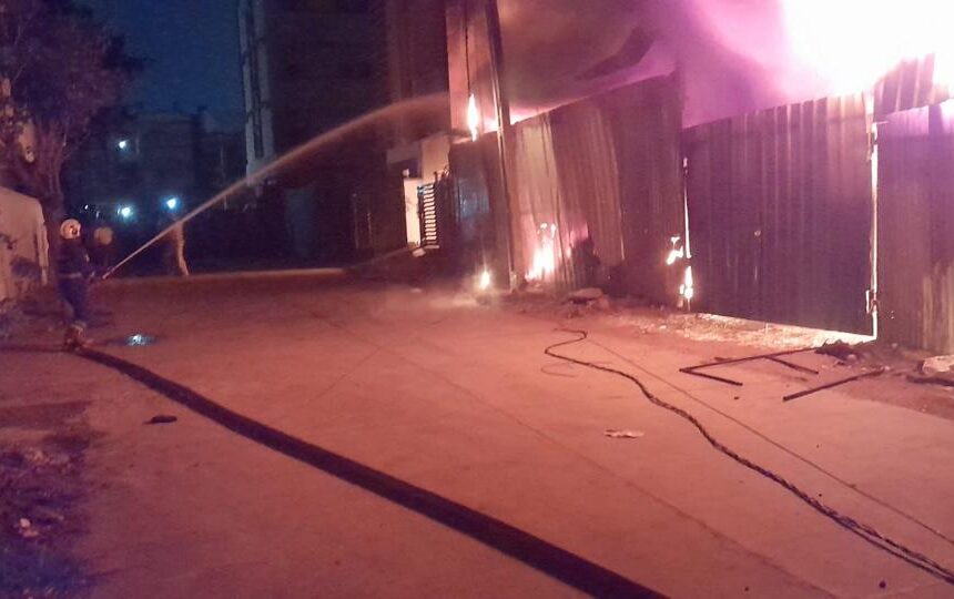 scrap godown fire Hyderabad Fire Engulfs Scrap Warehouse, Spreads to Residential Building; Six Residents Rescued Safely