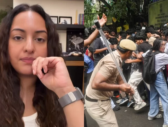 Sonakshi Sinha Condemns Alleged Lathi-Charge on Students, Shares Emotional Protest Visuals
