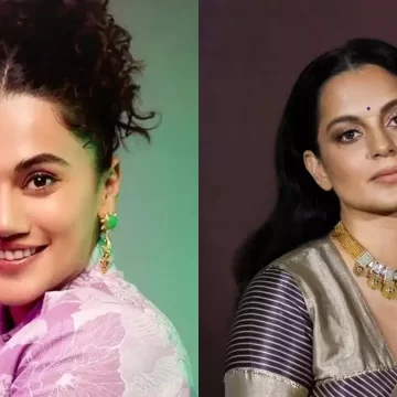 Taapsee-Pannu-Kangana-Ranaut-L-R Taapsee Pannu Asks Media to Stop Reviving Her Feud With Kangana Ranaut