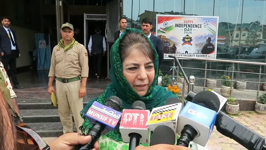 mehbooba-mufti-2026-08-15-11-58-53 Mehbooba Mufti Urges Centre to Assess India’s Progress Towards Constitutional Ideals