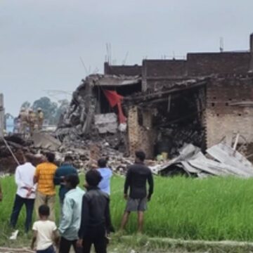 1696365-three-people-were-killed Kaushambi Firecracker Blast: Factory Owner Arrested After Police Encounter; 11 Killed, Including Eight Children