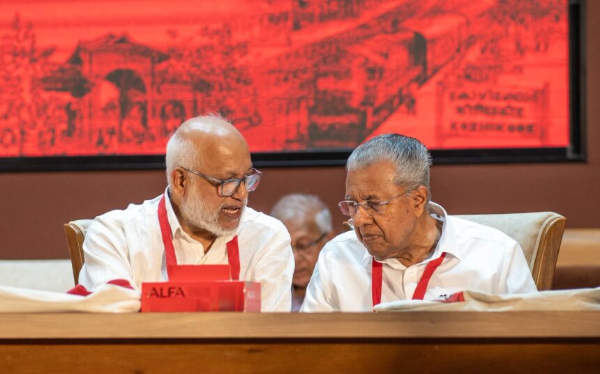 CPI-M--leaders-M-A-Baby-and-Pinarayi-Vijayan-at-th_1789500620603_rOh6 CPI(M) Kerala Meeting Ends With Organisational Reshuffle, Top Leadership Retained