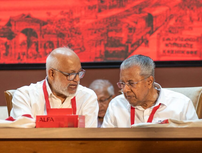 CPI-M--leaders-M-A-Baby-and-Pinarayi-Vijayan-at-th_1789500620603_rOh6 CPI(M) Kerala Meeting Ends With Organisational Reshuffle, Top Leadership Retained