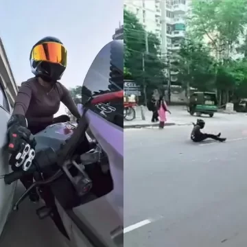 Gurgaon-biker-accident Woman Biker Injured After Car Allegedly Chases and Rams Her on Gurgaon’s Golf Course Road