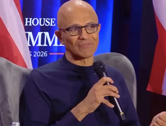 Satya-Nadella Satya Nadella Backs Cautious AI Growth, Warns Against Concentrating Control