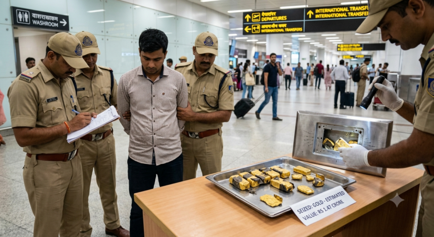 Bangladesh National Held at Delhi Airport Over Alleged Gold Smuggling